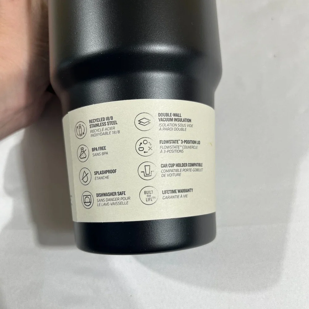 Stanley Quencher H2.0 FlowState 30 oz Tumbler Black New Badger Logo - Picture 6 of 15